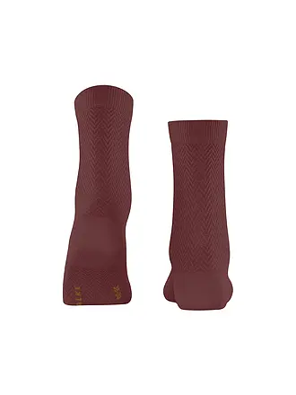 FALKE | Chaussettes FABLE ESTATE noir | dunkelrot